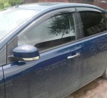 Дефлекторы окон (ветровики) Ford Focus II Sd/Hb 5d 2004-2011"EuroStandard" (Форд Фокус) Кобра Тюнинг