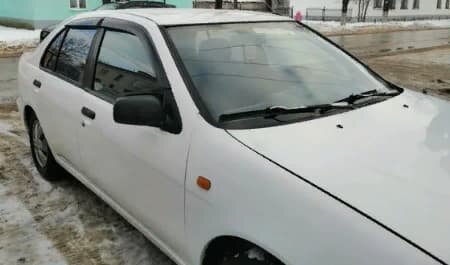 Дефлекторы окон (ветровики) Nissan Almera I Sd (N15) 1995-2000 (Ниссан Альмера) Кобра Тюнинг